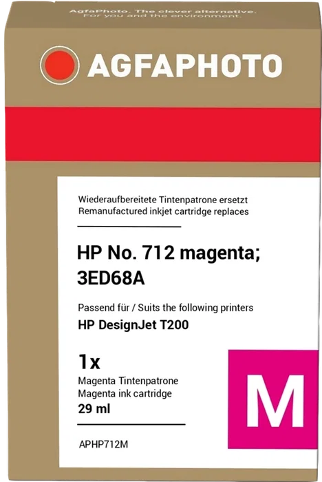 Agfa Photo Cartucho de tinta magenta APHP712M Agfa Photo Cartucho de tinta magenta APHP712M