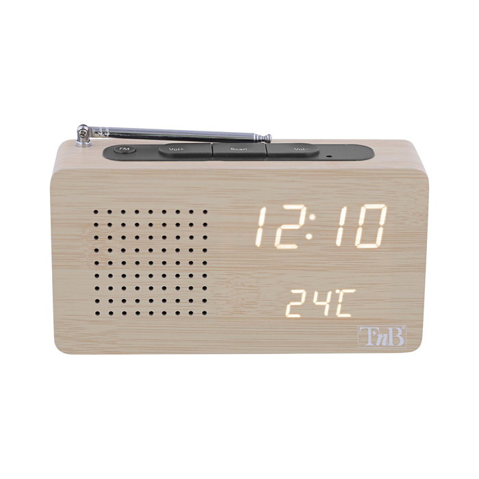 TNB JOY - Radio despertador LED FM - efecto madera TNB JOY - Radio despertador LED FM - efecto madera