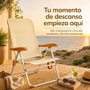 JugaToys Silla de playa aluminio multiposición arena