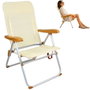 JugaToys Silla de playa aluminio multiposición arena