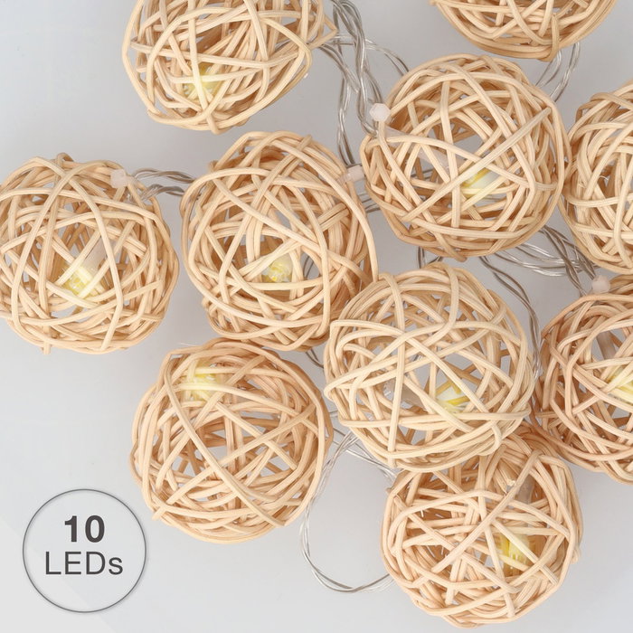 GSC Evolution Guirnalda LED de bolas de madera 1,35M Luz cálida GSC Evolution Guirnalda LED de bolas de madera 1,35M Luz cálida