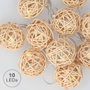 GSC Evolution Guirnalda LED de bolas de madera 1,35M Luz cálida