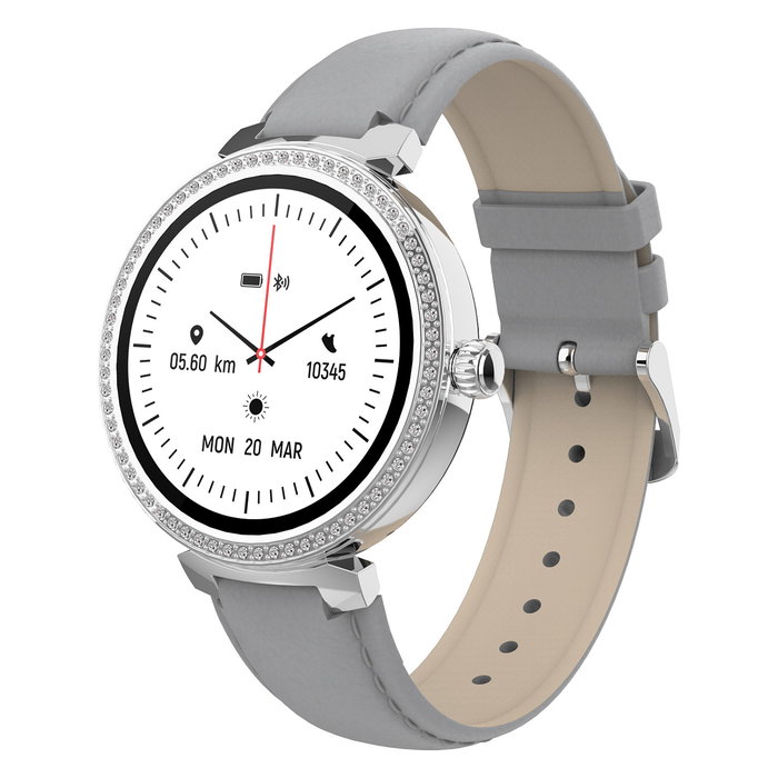 Denver Smartwatch SWC-342 Reloj Inteligente Pantalla Táctil Monitor de Frecuencia Cardíaca Plata Gris