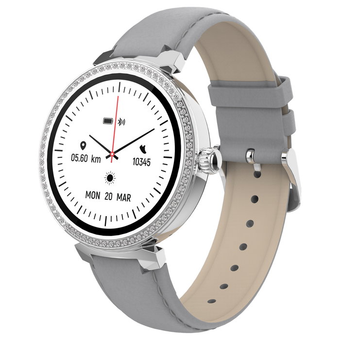 Denver Smartwatch SWC-342 Reloj Inteligente Pantalla Táctil Monitor de Frecuencia Cardíaca Plata Gris