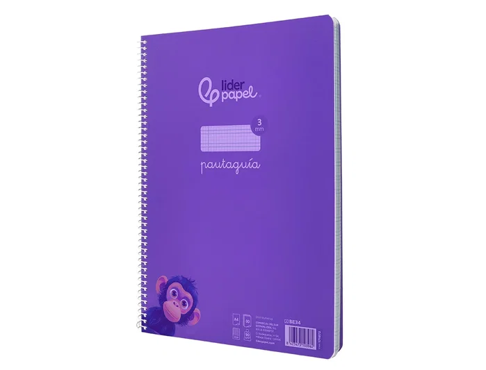 Liderpapel Cuaderno Espiral A4 Pautaguía Lila Liderpapel Cuaderno Espiral A4 Pautaguía Lila