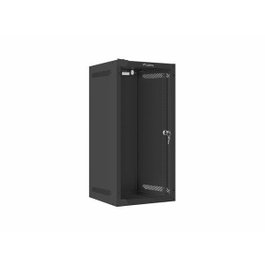 LANBERG Armario rack 12U Bastidor de pared Negro con puerta de cristal