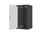 Lanberg WF10-2312-10B Armario Rack de Pared 12U (280x310 mm) para Montaje con Puerta de Cristal Negro - Acero, Gestión de Cables, Certificaciones