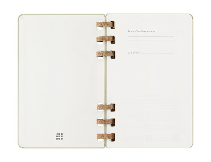 Moleskine DHSPK5212AMWH3Y26 Agenda 12M Espiral Académica L (13 x 21 cm) Kiwi Tapa Dura Semanal-Mensual