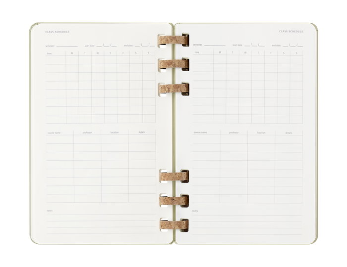 Moleskine DHSPK5212AMWH3Y26 Agenda 12M Espiral Académica L (13 x 21 cm) Kiwi Tapa Dura Semanal-Mensual