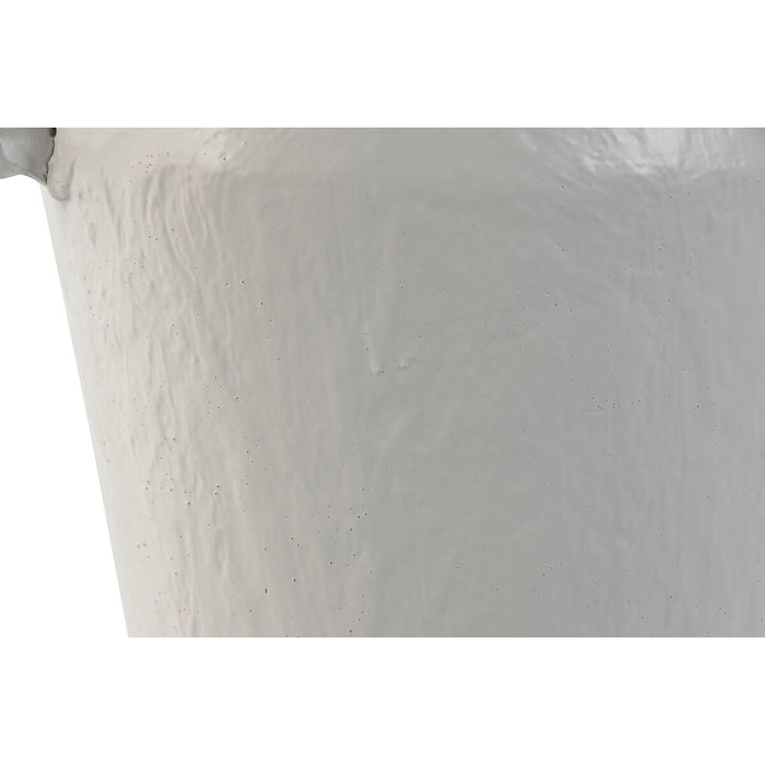 DKD Home Decor Jarrón de Metal Blanco 33,5x20x36 cm