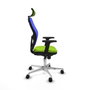 PIQUERAS Y CRESPO Silla de oficina Jorquera con mecanismo sincro, pistacho y azul