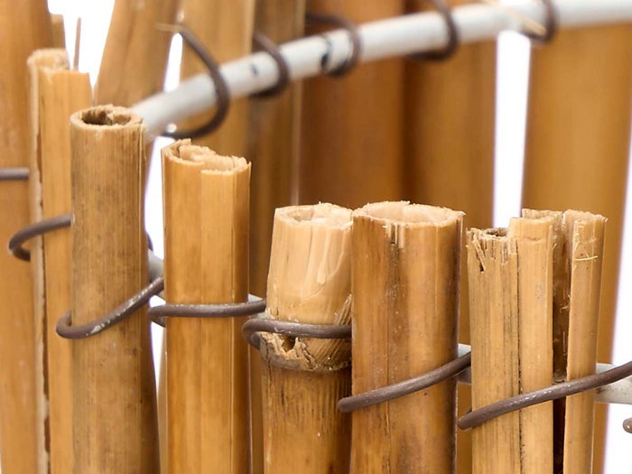 Giftdecor Lámpara Caña Redonda Pequeña 18.5x53x18.5 cm Natural Bambú (Set de 4)