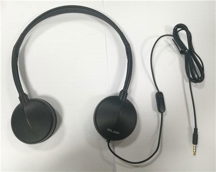 Elbe AU-789-CC Auricular Diadema Ultraligero Negro Cable 1,2M Sonido Claro y Natural