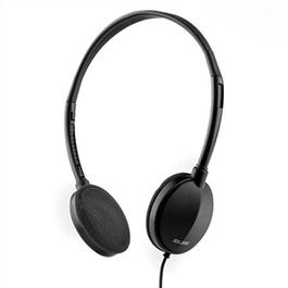 Elbe AU-789-CC Auricular Diadema Ultraligero Negro Cable 1,2M Sonido Claro y Natural