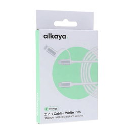 alkaya Speed Flex Cable de Datos Trenzado 65W 1m Blanco