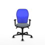 PIQUERAS Y CRESPO Silla de oficina Jorquera con mecanismo Sincro, Gris y Azul