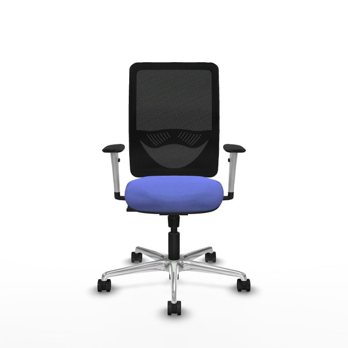 PIQUERAS Y CRESPO Silla de oficina Zulema con mecanismo Sincro, Azul claro y Negro