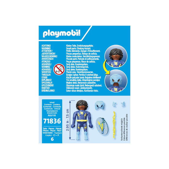 Playmobil 71836 Superhéroe Relámpago con Vara de Rayos y Escudo - Figura de Acción, Juguete para Niños +4 años Playmobil 71836 Superhéroe Relámpago con Vara de Rayos y Escudo - Figura de Acción, Juguete para Niños +4 años