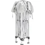 GAZEBO Cenador plegable de jardín 3x3 m, estructura blanca con lona color crudo, 4 lados, incluye bolsa de transporte