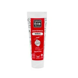 NATURABIO COSMETICS Dentífrico Infantil Fresa 75ml - Cuidado Delicado Sin Flúor Apto Veganos A Partir De 1 Año