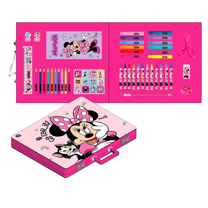 Cerdá Maletín de Papelería Coloreable Minnie Disney Rosa