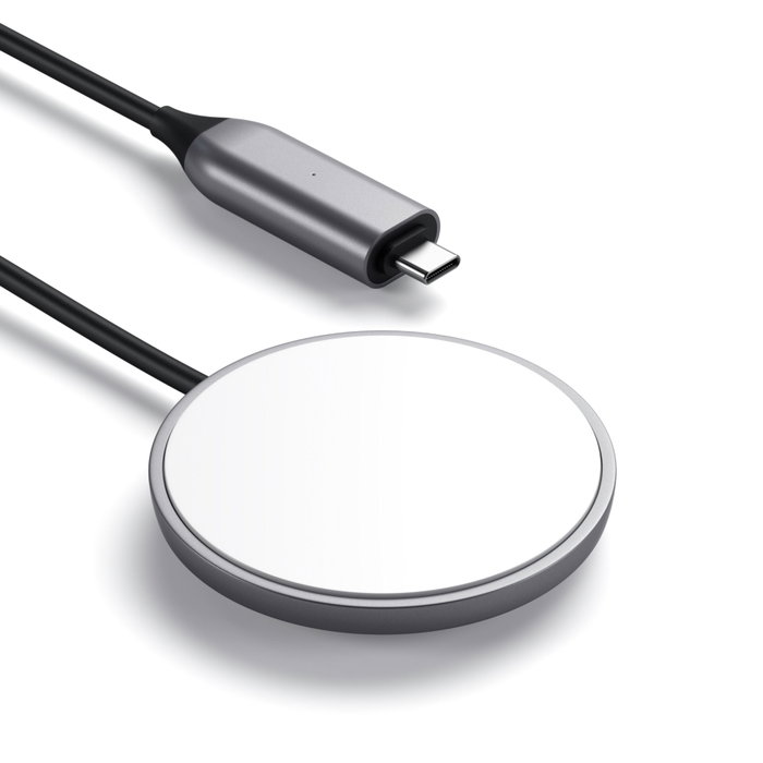 Satechi Magnetic Wireless Charging Cable Space Gray Anthracite USB-C 7.5W Satechi Magnetic Wireless Charging Cable Space Gray Anthracite USB-C 7.5W