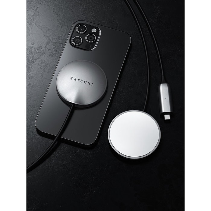 Satechi Magnetic Wireless Charging Cable Space Gray Anthracite USB-C 7.5W Satechi Magnetic Wireless Charging Cable Space Gray Anthracite USB-C 7.5W