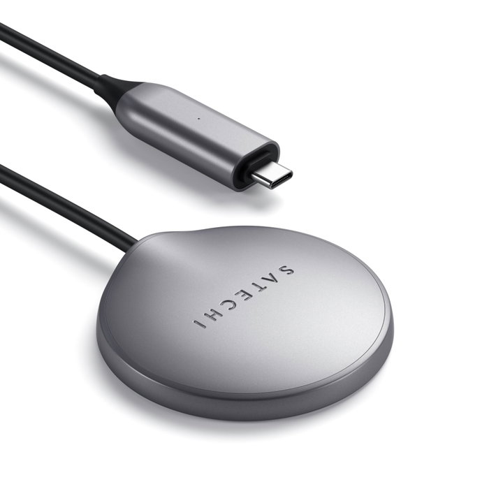Satechi Magnetic Wireless Charging Cable Space Gray Anthracite USB-C 7.5W Satechi Magnetic Wireless Charging Cable Space Gray Anthracite USB-C 7.5W