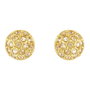 Adore Pendientes Naturale Mini Organic Circle Stud con Cristales de Swarovski Dorado