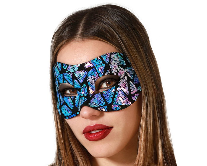 Mascara Veneciana Antifaz Azul Brillante Mujer Adulto Mascara Veneciana Antifaz Azul Brillante Mujer Adulto