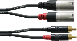 Cordial Cable de Audio Doble XLR Macho a RCA Macho 6 Metros