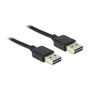DeLOCK Cable USB 2.0 Tipo-A a Tipo-A, 1 m, Negro