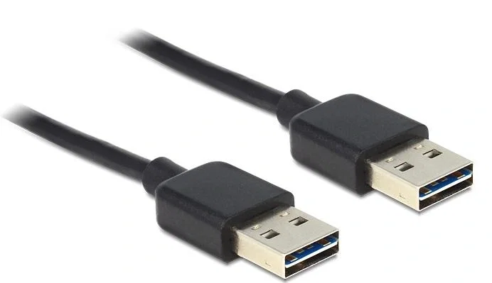DeLOCK Cable USB 2.0 Tipo-A a Tipo-A, 1 m, Negro