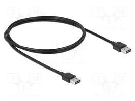 DeLOCK Cable USB 2.0 Tipo A a Tipo A de 1 m, Negro