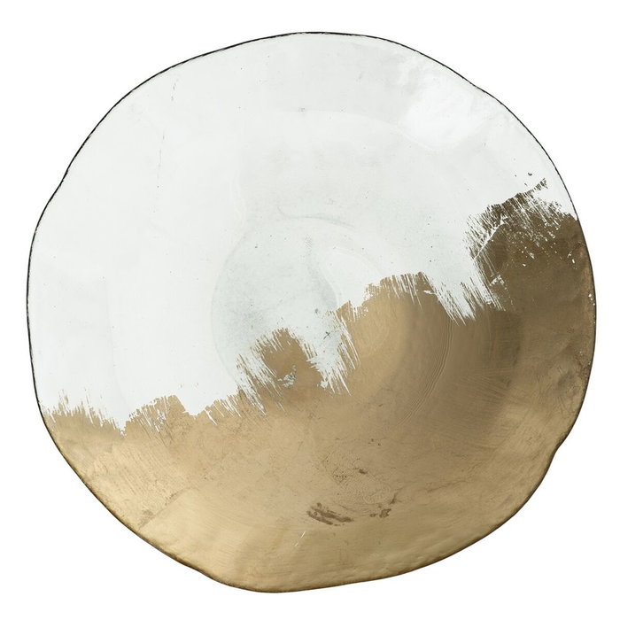 Ixia Centro de Mesa de Cristal Dorado 29 x 29 x 5 cm