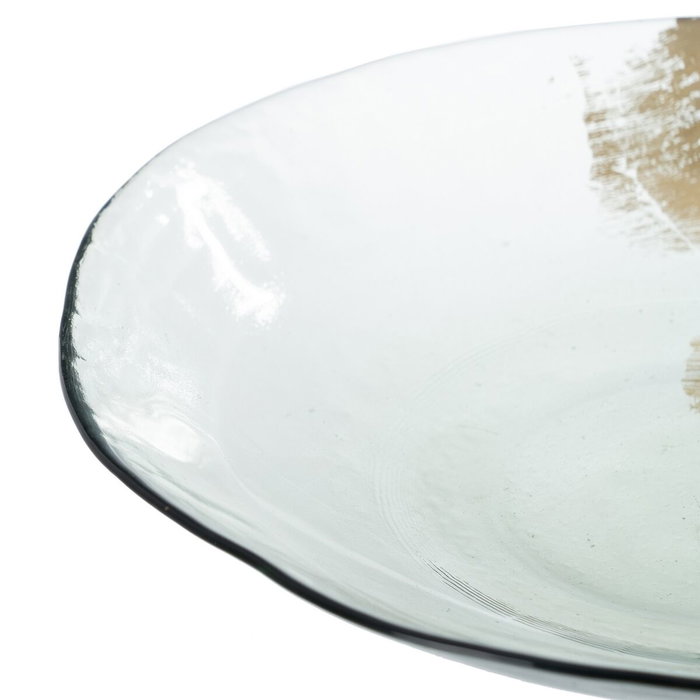 Ixia Centro de Mesa de Cristal Dorado 29 x 29 x 5 cm