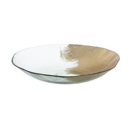 Ixia Centro de Mesa de Cristal Dorado 29 x 29 x 5 cm