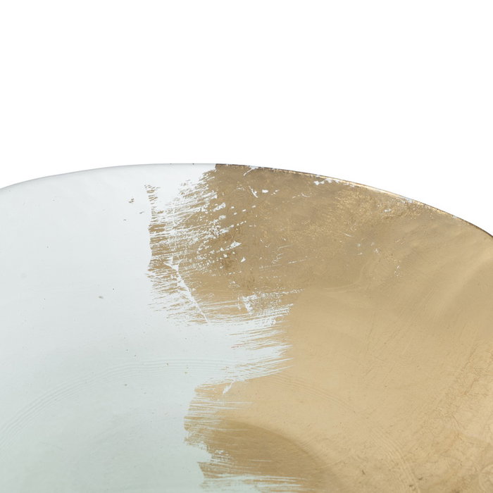 Centro Mesa Dorado Cristal Decoración 29 X 29 X 5 cm