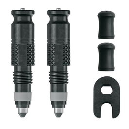 Schwalbe Clik Valve Kit de Conversión para Válvula Presta - 2 Válvulas, Llave y Guardapolvos, Flujo de Aire 50% Mayor Tubeless