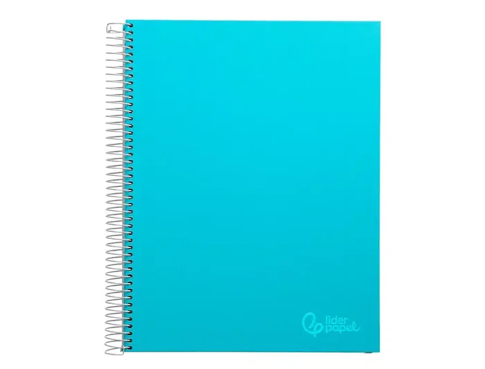 Liderpapel Cuaderno Espiral A4 Micro Jolly Tapa Forrada 140 Hojas 75gr Cuadro 5mm 5 Bandas Color Celeste