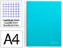 Liderpapel Cuaderno Espiral A4 Micro Jolly Tapa Forrada 140 Hojas 75gr Cuadro 5mm 5 Bandas Color Celeste