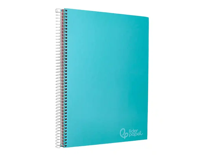 Liderpapel Cuaderno Espiral A4 Micro Jolly Tapa Forrada 140 Hojas 75gr Cuadro 5mm 5 Bandas Color Celeste