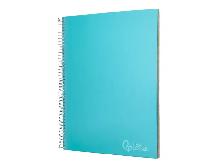 Liderpapel Cuaderno Espiral A4 Micro Jolly Tapa Forrada 140 Hojas 75gr Cuadro 5mm 5 Bandas Color Celeste