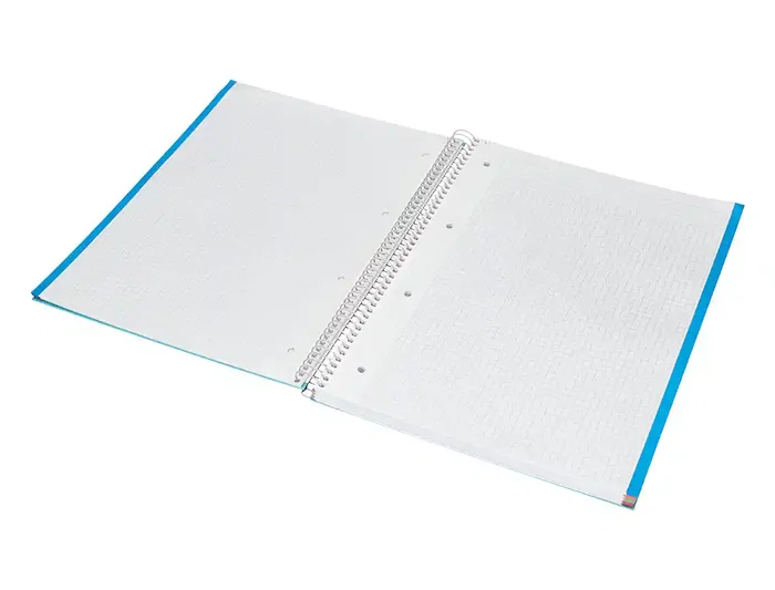 Liderpapel Cuaderno Espiral A4 Micro Jolly Tapa Forrada 140 Hojas 75gr Cuadro 5mm 5 Bandas Color Celeste