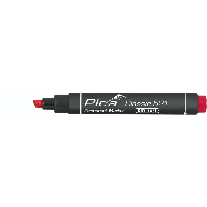 Pica Rotulador Permanente 2-6mm Punta de Cuña Rojo