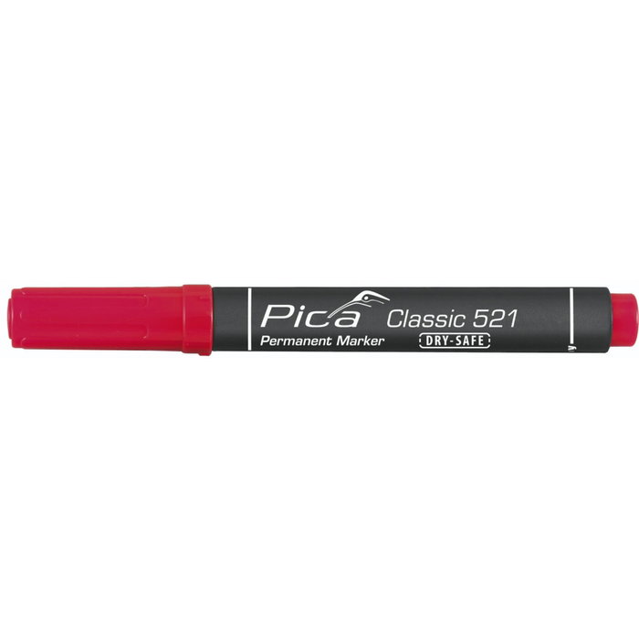 Pica Rotulador Permanente 2-6mm Punta de Cuña Rojo