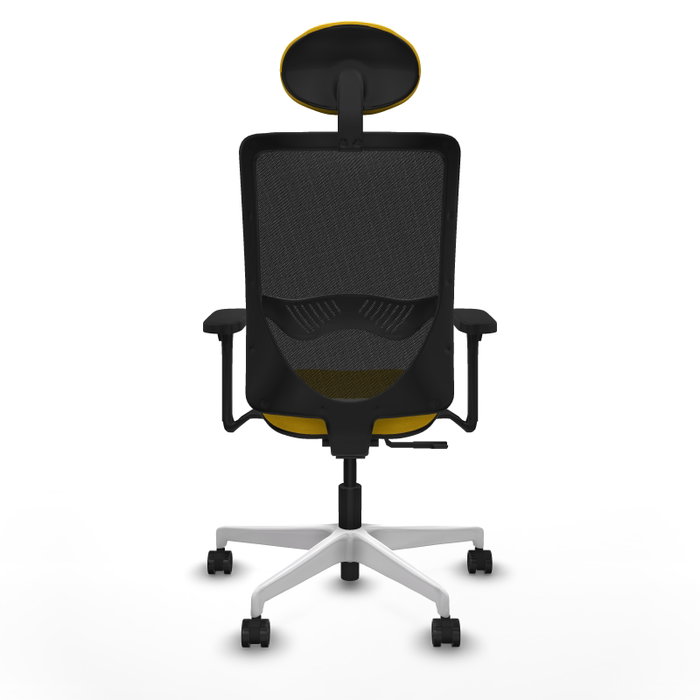 PIQUERAS Y CRESPO Silla de oficina Zulema con mecanismo Sincro, Amarillo y Negro
