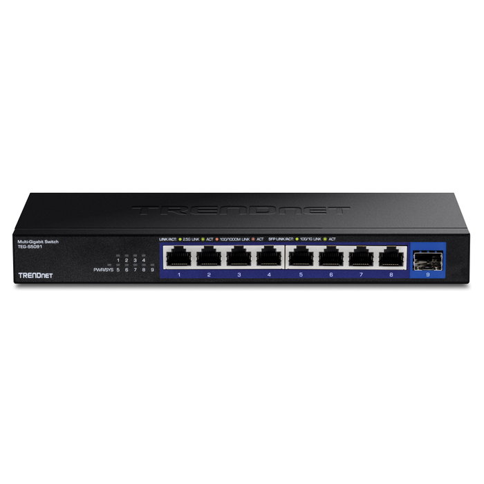 TRENDnet TEG-S5091 Switch No Administrado 2.5G Ethernet 8 Puertos 100/1000/2500