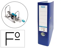 Elba Archivador de Palanca Carton Forrado PVC Rado Top Folio Lomo 80 mm Azul