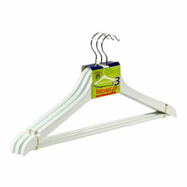 Hidalgo Perchas de madera blancas (3 uds)